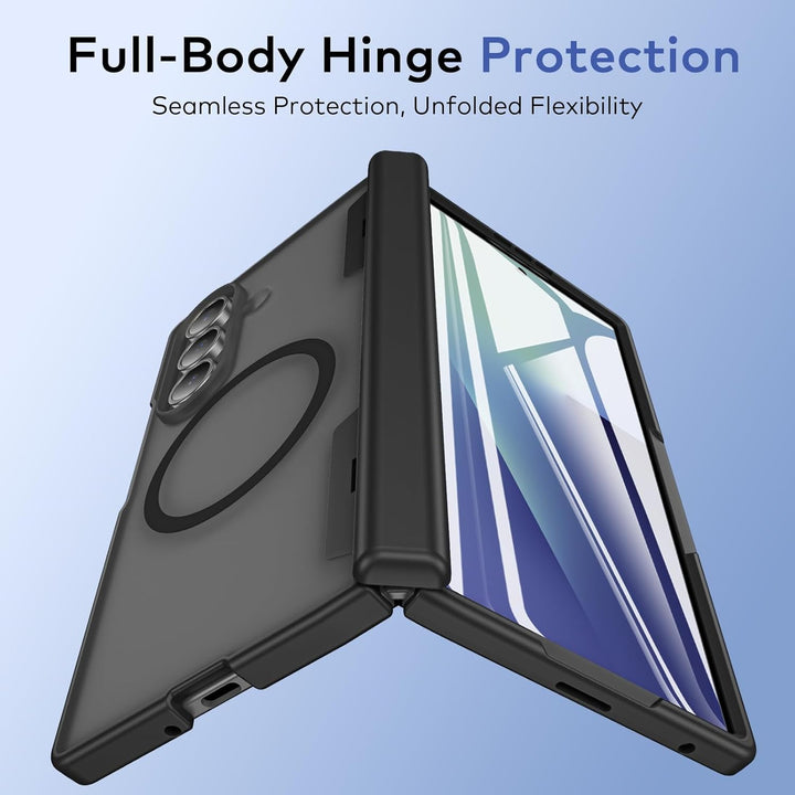 für Samsung Galaxy Z Fold 7 Hülle [Kompatibel mit MagSafe] mit Displayschutzfolie & Scharnier Schutz