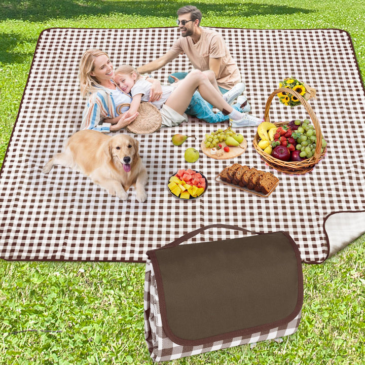 Picknickdecke 200x200 cm, Sandfest Stranddecke Wasserdicht Campingdecke, Waschbar Leichtgewicht mit