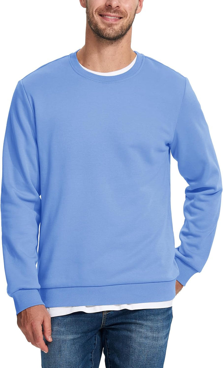 TACVASEN Fleecepullover Herren Sweatshirt Gefüttert Winter Warme Sport Langarmshirt Rundhals Outdoor