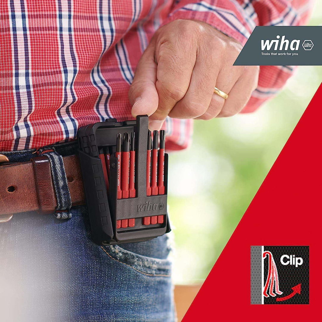 Wiha Bit Set slimBit electric TORX® 6-tlg. I inkl. slimBit-Box I flexibel, kompakt, mobil I VDE gepr