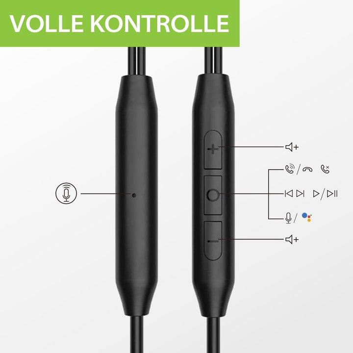 Avantree E171 - AUX 3.5mm Sport Kopfhörer kabelgebunden mit Mikrofon, schweissfest, zum Laufen, Over