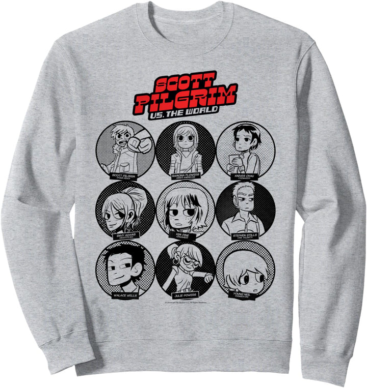 Scott Pilgrim Vs. The World Comic Character Box Up Sweatshirt