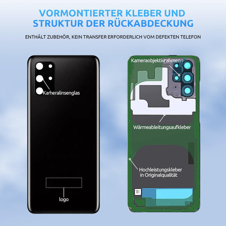 Eonpam Akkudeckel für Samsung Galaxy S20+ Plus G985, G986 Rückseite Glas Backcover Ersatz Reparatur