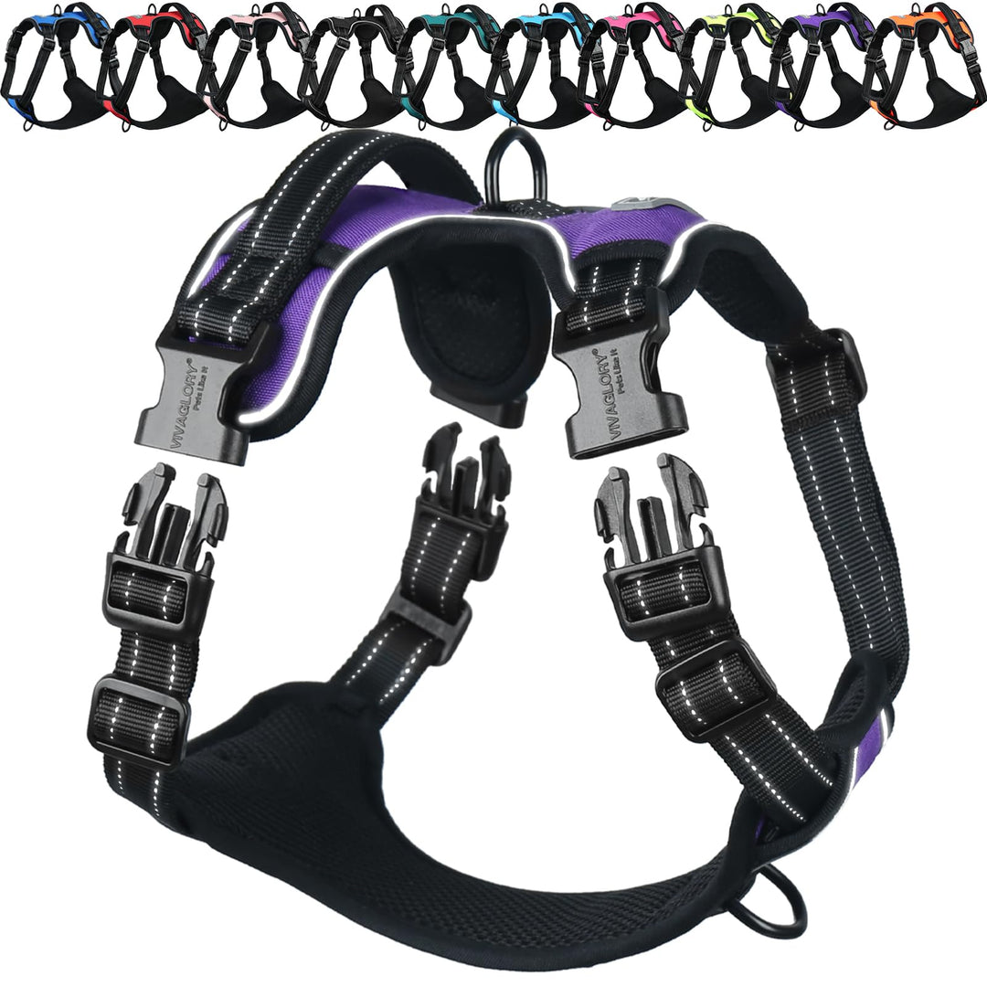 VIVAGLORY Easewalk Hundegeschirr, Anti Zug Hundegeschirr für Training &amp; Spazieren, Anti Zieh Geschir