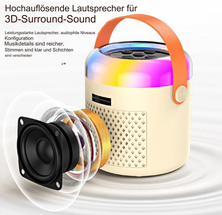 Karaoke-Gerät für Kinder | Musikabspieler Mit LED-Lichtern - Karaoke-Maschine Als Spielzeug Mit Mikr