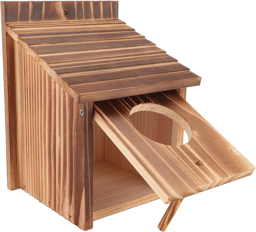 Holz-Vogelhaus, Eulenhaus für den Aussenbereich, Vielseitig Montierbare Vogelhäuschen für den Aussen