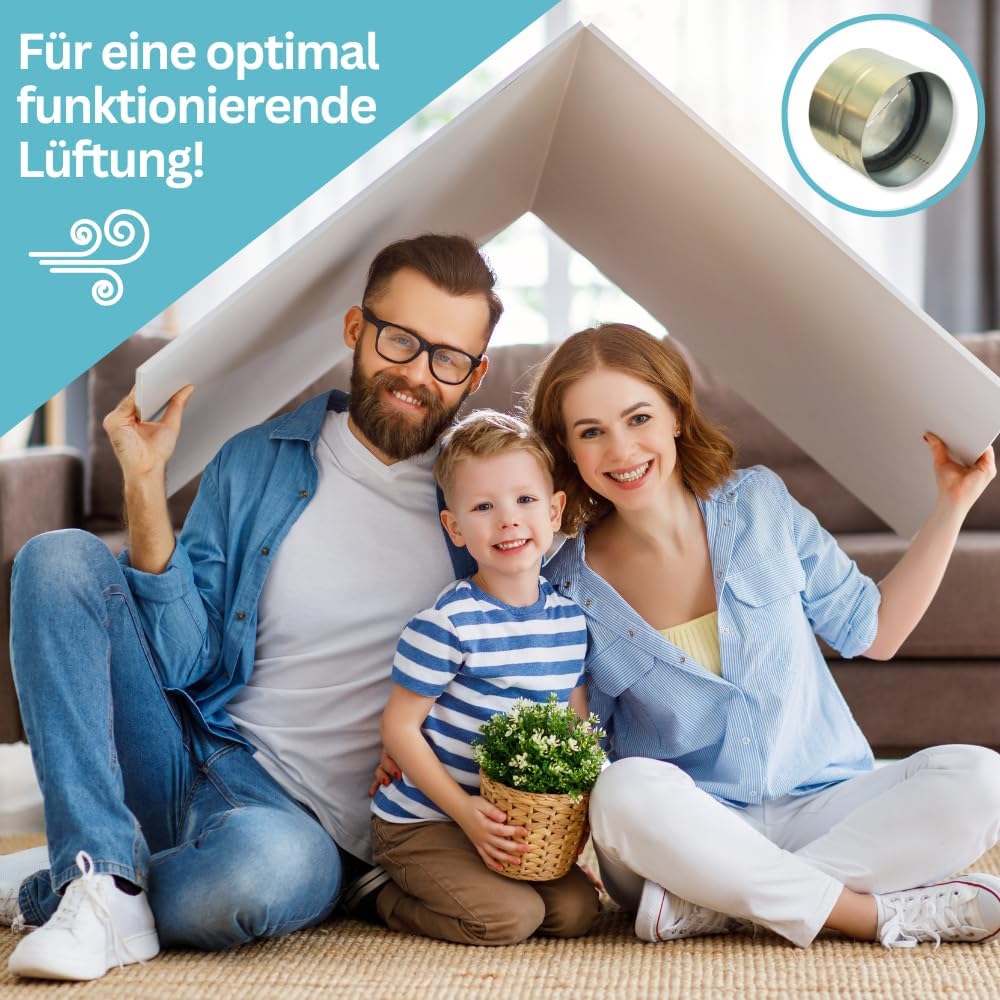 Home Melody Rückschlagklappe - Rückstauklappe für Dunstabzug, Trockner Entlüftung, Abluftventilator,
