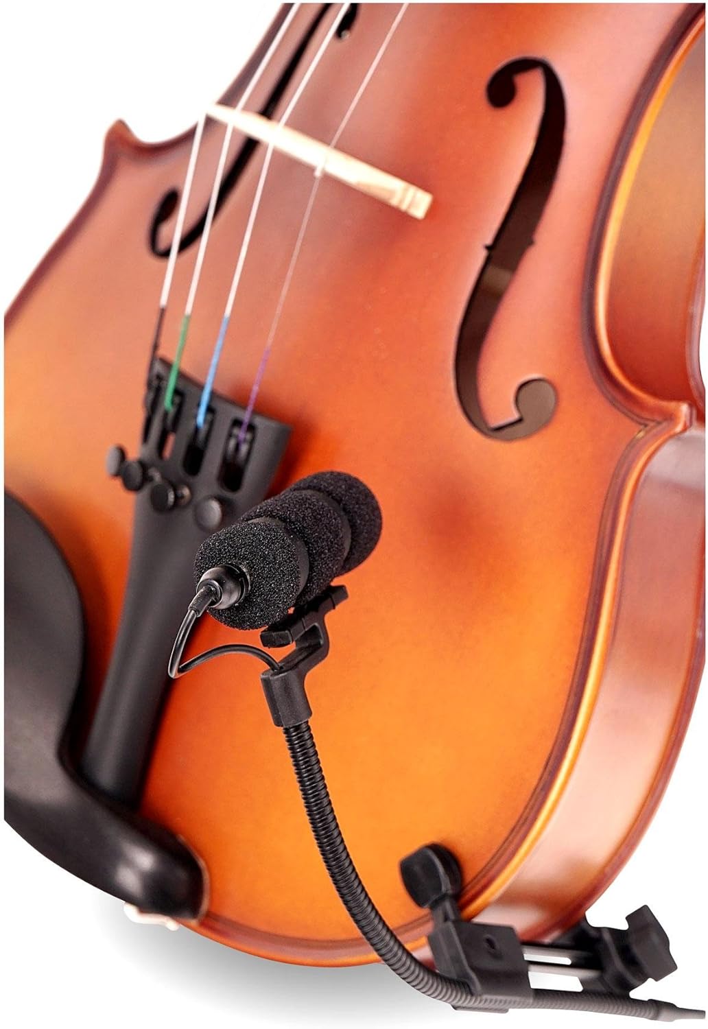 Pronomic SET MCM-100V Clipmikrofon mit Halter (Kondensator Mikrofon, Schwanenhals, Halter für Violin