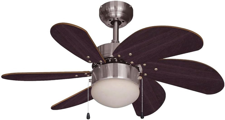 Bestron Deckenventilator mit Beleuchtung, 3 Geschwindkigkeitsstufen & grosse Flügelspannweite von Ø7