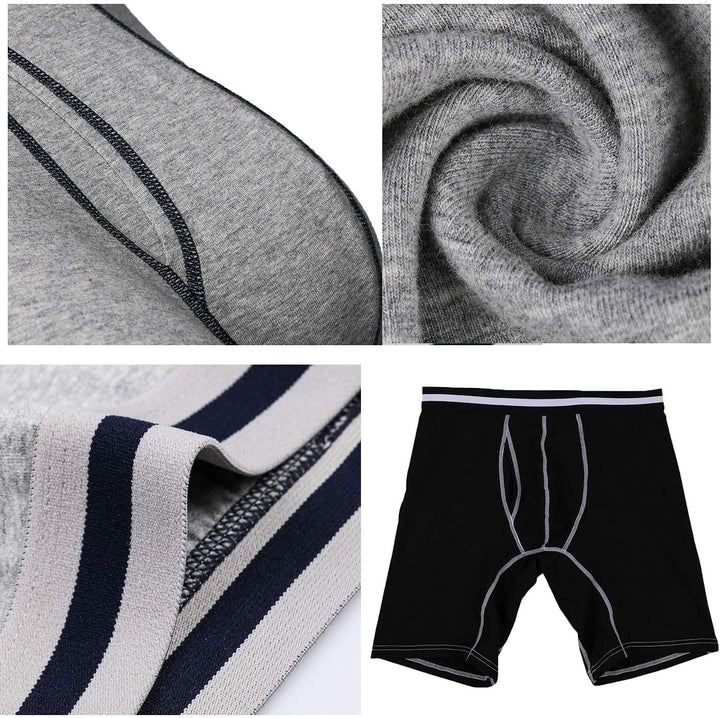 Nuofengkudu Herren Boxershort Langes Bein Sport Fitness Unterhosen Männer Unterwäsche Retroshorts Pa