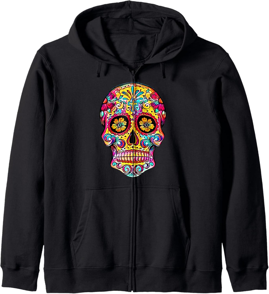 Dia de Muertos Zuckerschädel Halloween Kostüm Tag totes Kapuzenjacke