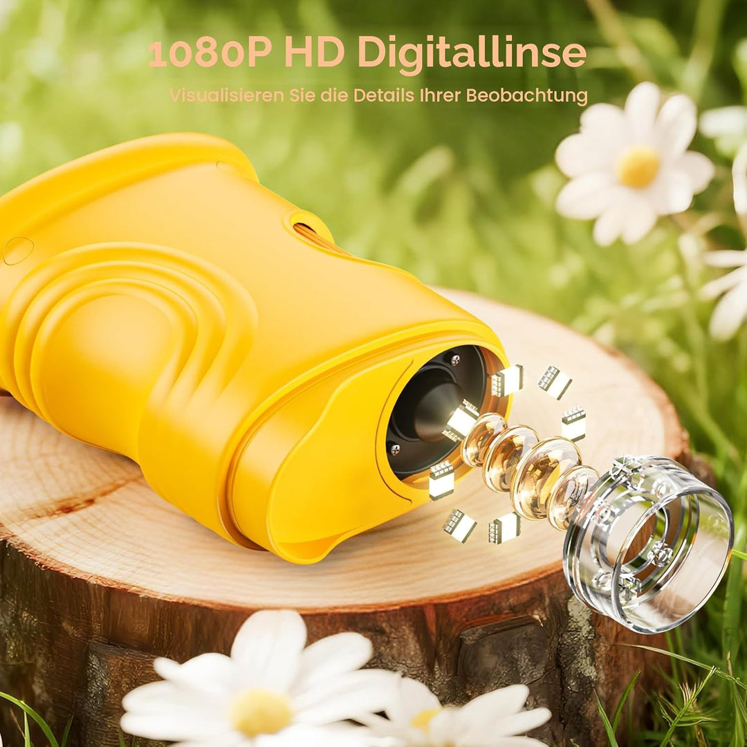 Mikroskop für Kinder, 1080P HD 2.0" Bildschirm Taschenmikroskop, Ashfly Handy Digital Microscope LED