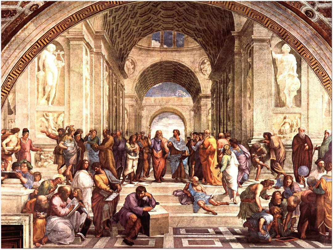 Bilderdepot24 Bild auf Leinwand | Raffael - Die Schule von Athen in 70x50 cm als Wandbild | Wand-dek