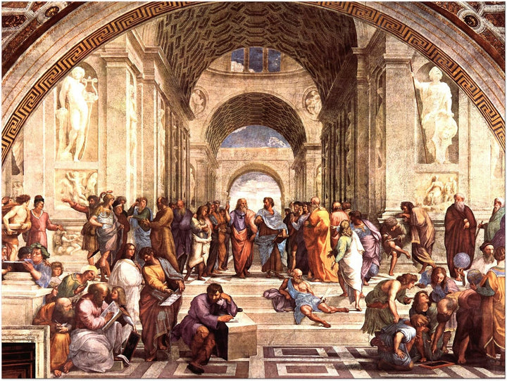 Bilderdepot24 Bild auf Leinwand | Raffael - Die Schule von Athen in 70x50 cm als Wandbild | Wand-dek