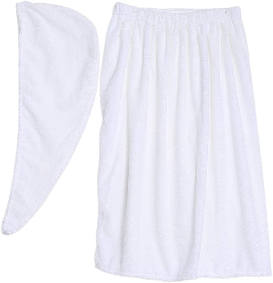 Womens Spa Wrap Cotton Spa Duschbad und Turnhandtuch mit Druckknöpfen, Damenhandtuch Wrap Hair Turba