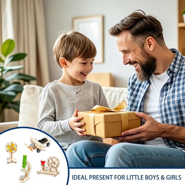 4 Stück Experimente für Kinder Elektronik Baukasten DIY STEM Spielzeug, 4 Stück