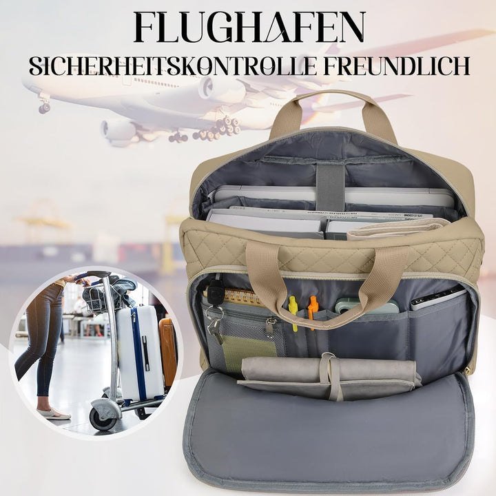 IGOLUMON Laptoptasche Damen 17,3 Zoll Aktentasche Wasserdichte Laptop Notebook Tasche Arbeitstasche
