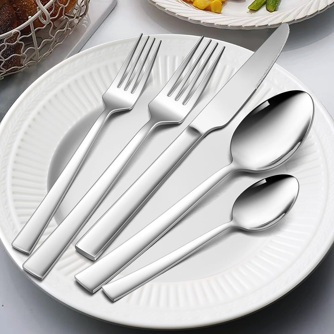 Besteck Set 6 Personen, HaWare 36-teilig Besteck Set mit Steakmesser, Edelstahl Besteckset mit Messe