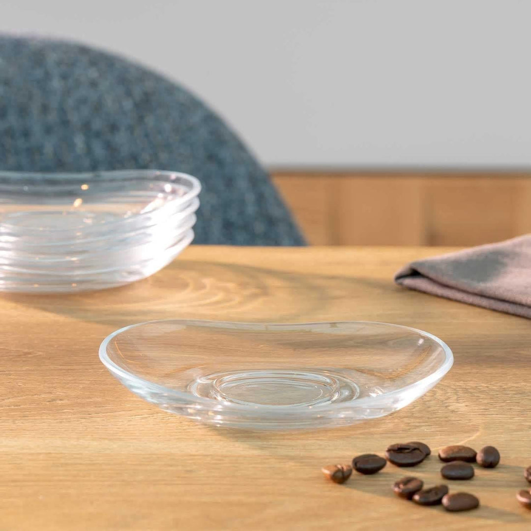 Leonardo Napoli Untertassen 6er Set, spülmaschinengeeignete Glas-Unterteller für Napoli Espresso-Tas