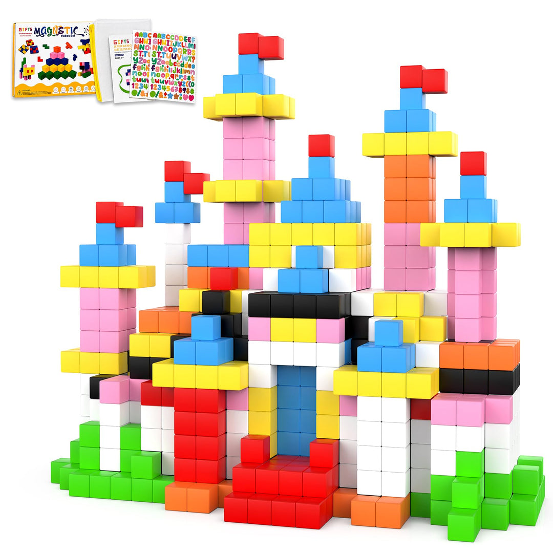 Magnetische Bausteine Würfel 112-Teilig Magnetbausteine Lernspielzeug 25MM | Magnet Spielzeug Kinder