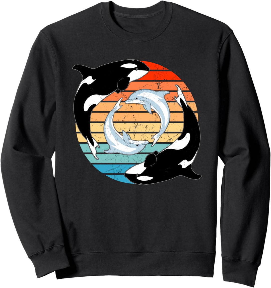Orca Zwillinge und Zwillingsdelfine Süsser Orca Killerwal Sweatshirt
