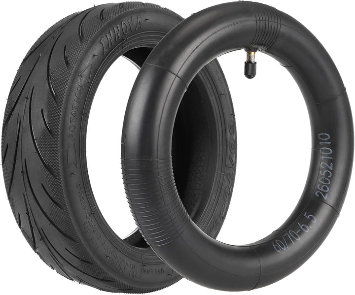 VOLOHAS 60/70-6,5 schlauchloser Reifen 10 Zoll Tubeless Reifen mit Doppelte Stärke Schlauch für Nine