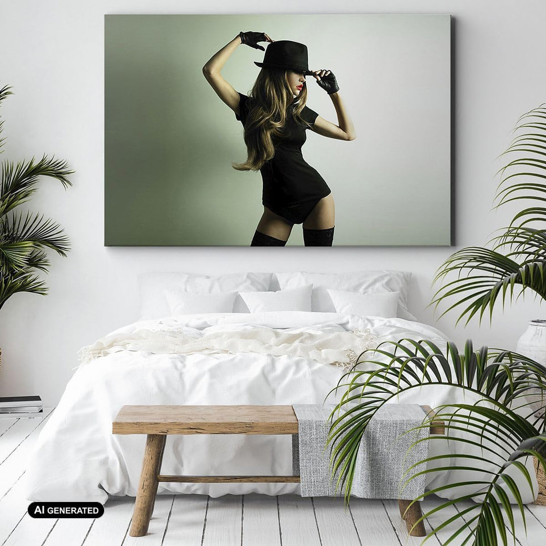 Bilder auf Leinwand 100x70cm Leinwandbild Schönheit club tanz disco Gross Wanddeko Bild Schlafzimmer