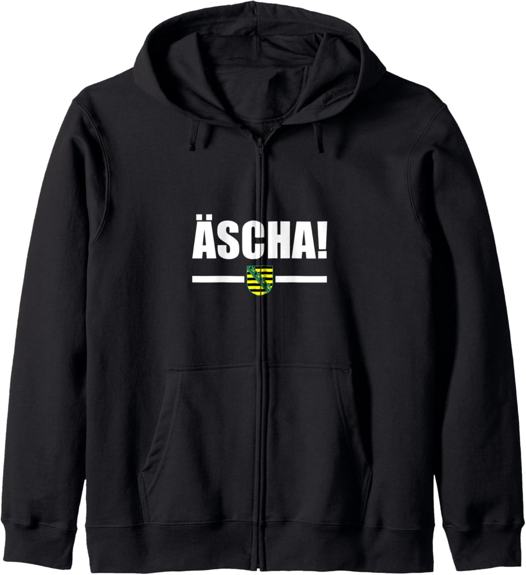 Äscha sächsischer Dialekt Sachsen Wappen Ossi Geschenk Kapuzenjacke