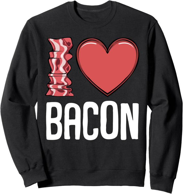 I Love Bacon Speckstreifen Speck Grillen BBQ Speck Halloween Sweatshirt