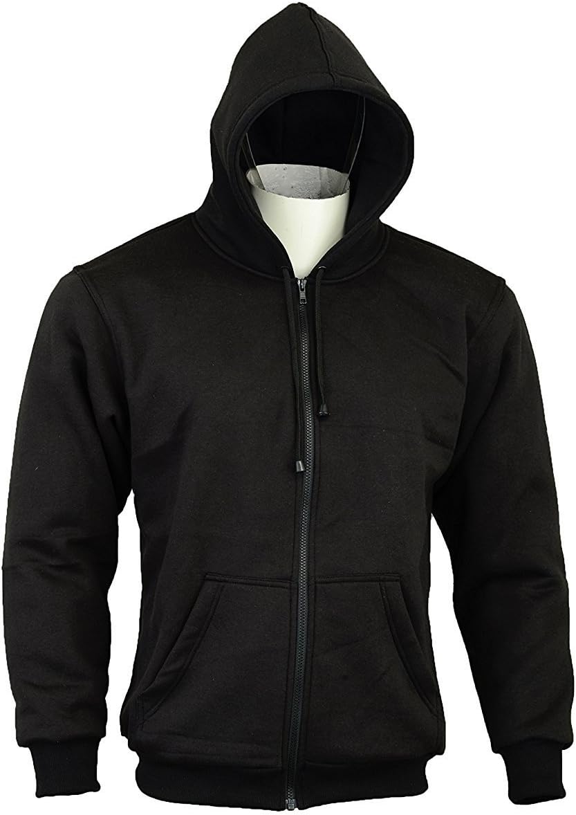 Pullover/Hoody voor motorrijders - 100% Kevlar - Beschermers Zwart - XL