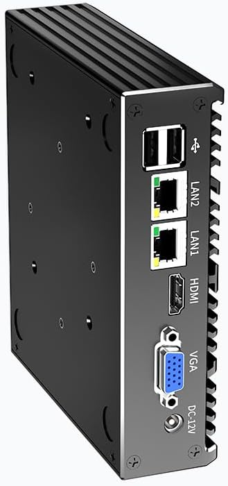 Fanless Mini PC, Industrial PC, Mini Computer Dual Core N2840, 4K HD+VGA, 2Gigabit Ethernet, USB, Mi