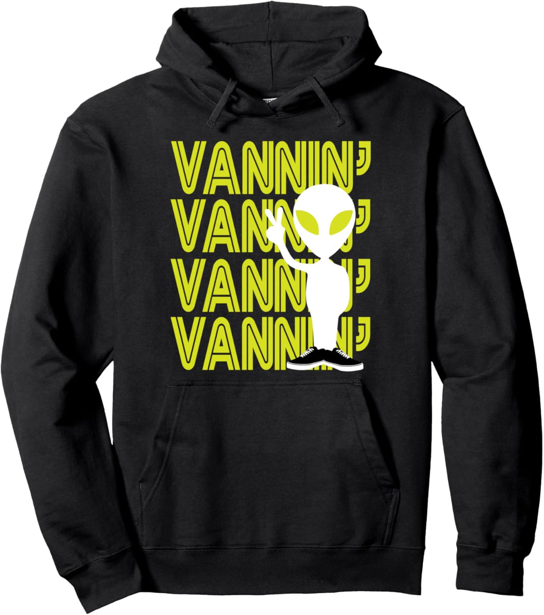 VANNIN' Alien Retro Vanner Vanning Nation Van Culture Pullover Hoodie