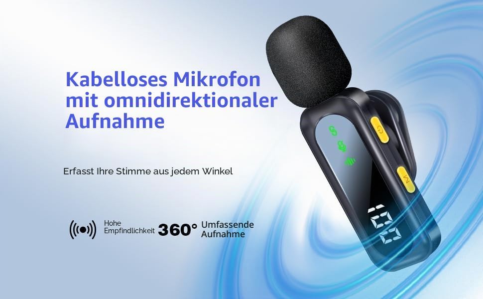 Mikrofone und Mini-Mikrofon mit magnetischem Clip-Mikrofon für iPhone und Android, Lavalier-Mikrofon