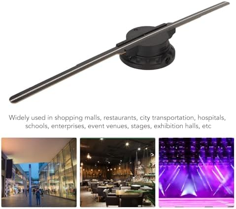 3D Hologramm Fan, 16,9 Zoll 3D Hologramm Projektor Werbedisplay mit 234 LED Perlen, WiFi Bluetooth 3