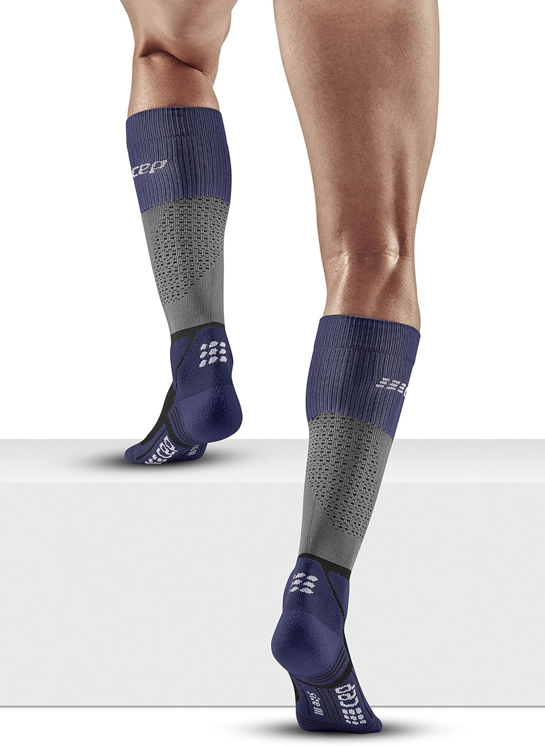CEP - HIKING MAX CUSHION COMPRESSION MERINO SOCKS für Herren | Knielange Wandersocken mit Kompressio