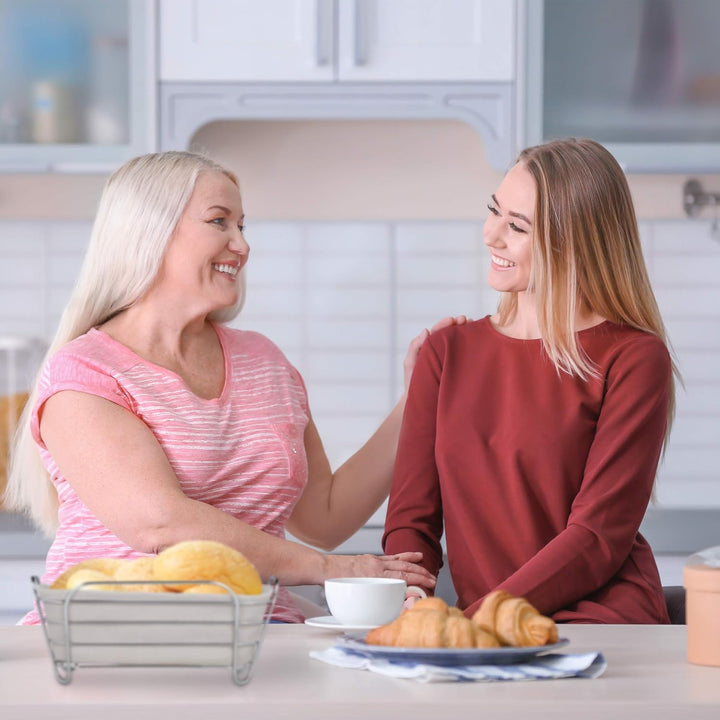 Relaxdays Brotkorb Metall mit Stoffeinsatz, eckig, Frühstückskorb für Brot &amp; Brötchen, HBT: 10 x 23,