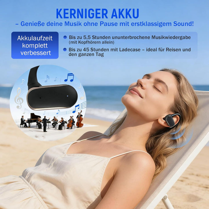 AI Kopfhörer Übersetzer, 3-in-1 Sprachübersetzer Kopfhörer 144 Sprachen mit App und 4 Übersetzungsmo