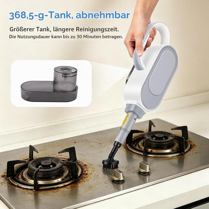 9-in-1 Dampfreiniger mit abnehmbarem Handdampfreiniger, 500 ml Tank, 15 s Aufheizzeit, 284°F Heissda
