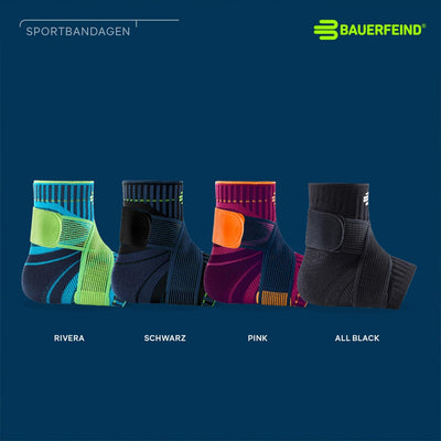 Bauerfeind Sprunggelenkbandage „Ankle Support“ Unisex, 1 Sprunggelenk Bandage für Sport wie Fussball