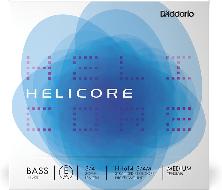 D'Addario HH614-3/4M Helicore Hybrid Einzelsaite'E' Nickel umsponnen 3/4 Medium E String Mittlere Sp