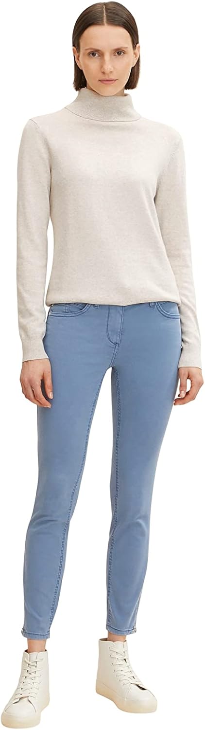 TOM TAILOR Damen Alexa skinny fit trousers, 38W / 28L 10904 - Stormy Sea Blue