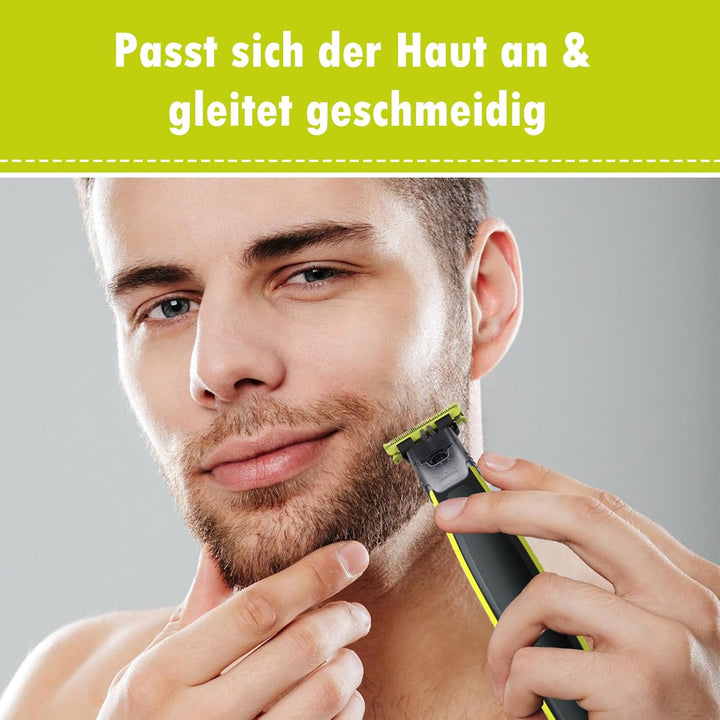 3 Stück Ersatzklingen für Philips Elektrischer Bartstyler, Face & Body Wasserdichte Ersatzköpfe Ersa