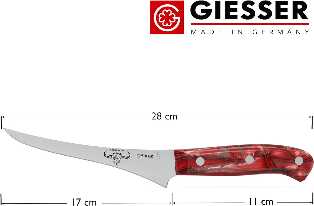 GIESSER seit 1776 - Made in Germany - Filetiermesser 17 cm Red Diamond, PremiumCut Filet No 1, Filie