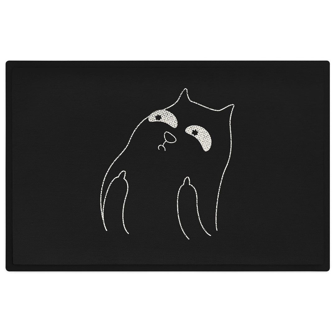 Trendation - Lustige Katzen Fussmatte Grafik Mittlerer Finger Katzenbesitzerin Humor Fussmatte 60x40