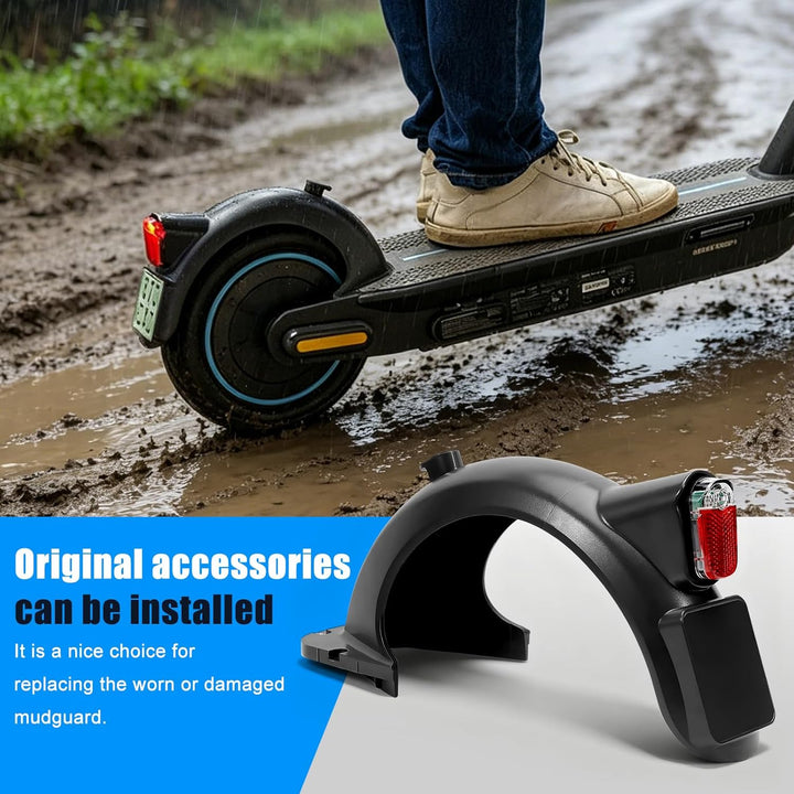 SYACHI Hinterer Kotflügel Electric Scooter mit LED Rückleucht & Haken Zubehör, Scooter Schutzblech E