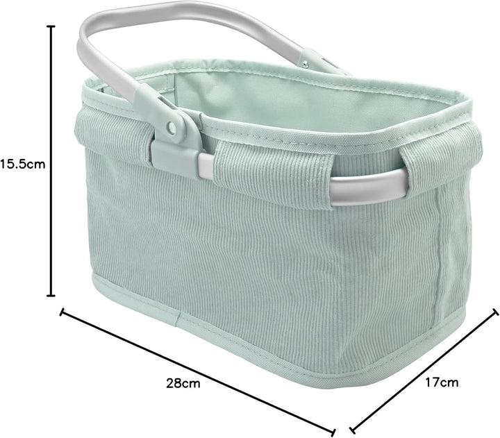 tanner DER KLEINE KAUFMANN TANNER Deco - Tragekorb aus Cord „Ocean Breeze“ (Abmessung 28 x 17 x 15,5
