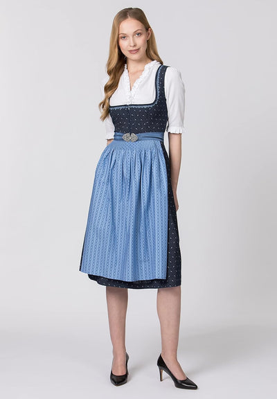 Stockerpoint Damen Dirndl Dunja Kleid für besondere Anlässe 34 Dunkelblau, 34 Dunkelblau