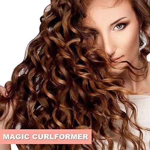 40 Stück - Lockenwickler Curler über Nacht für Damen und Frauen von Zuhause ohne Hitze (Lila/Pink) i