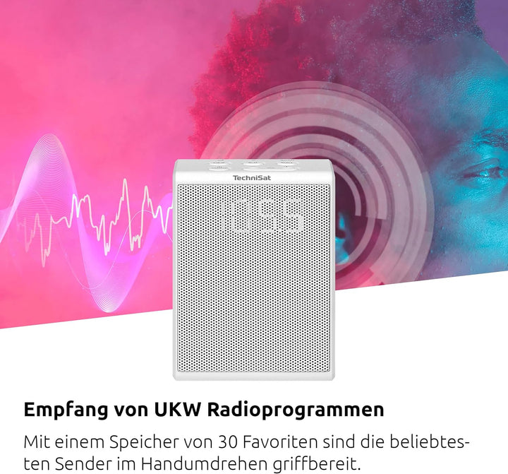 TechniSat VIOLA Steckdosenradio - Kompaktes UKW-Radio für die Steckdose (Bluetooth, Freisprecheinric