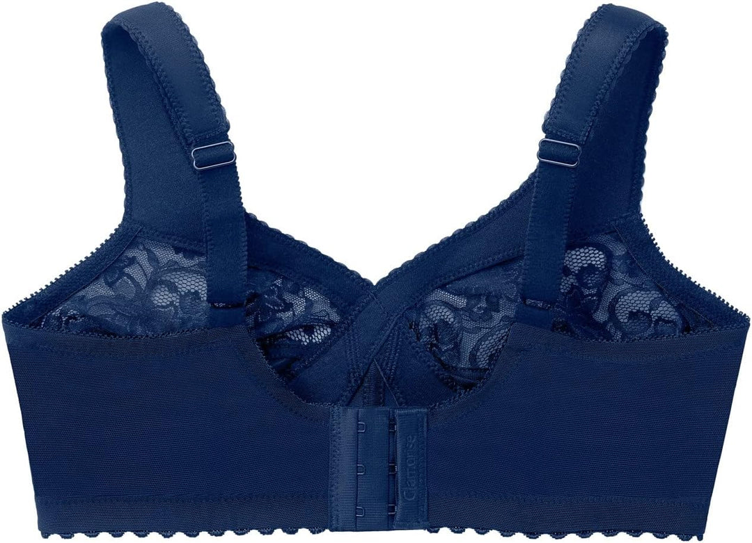 Glamorise Damen Bügelloser MagicLift-Stütz-BH für grosse Grössen Nr. 1000 80B Blau, 80B Blau